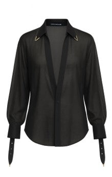Black Chiffon Shirt