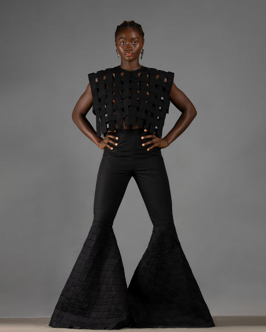 SQUARE WOVEN TOP