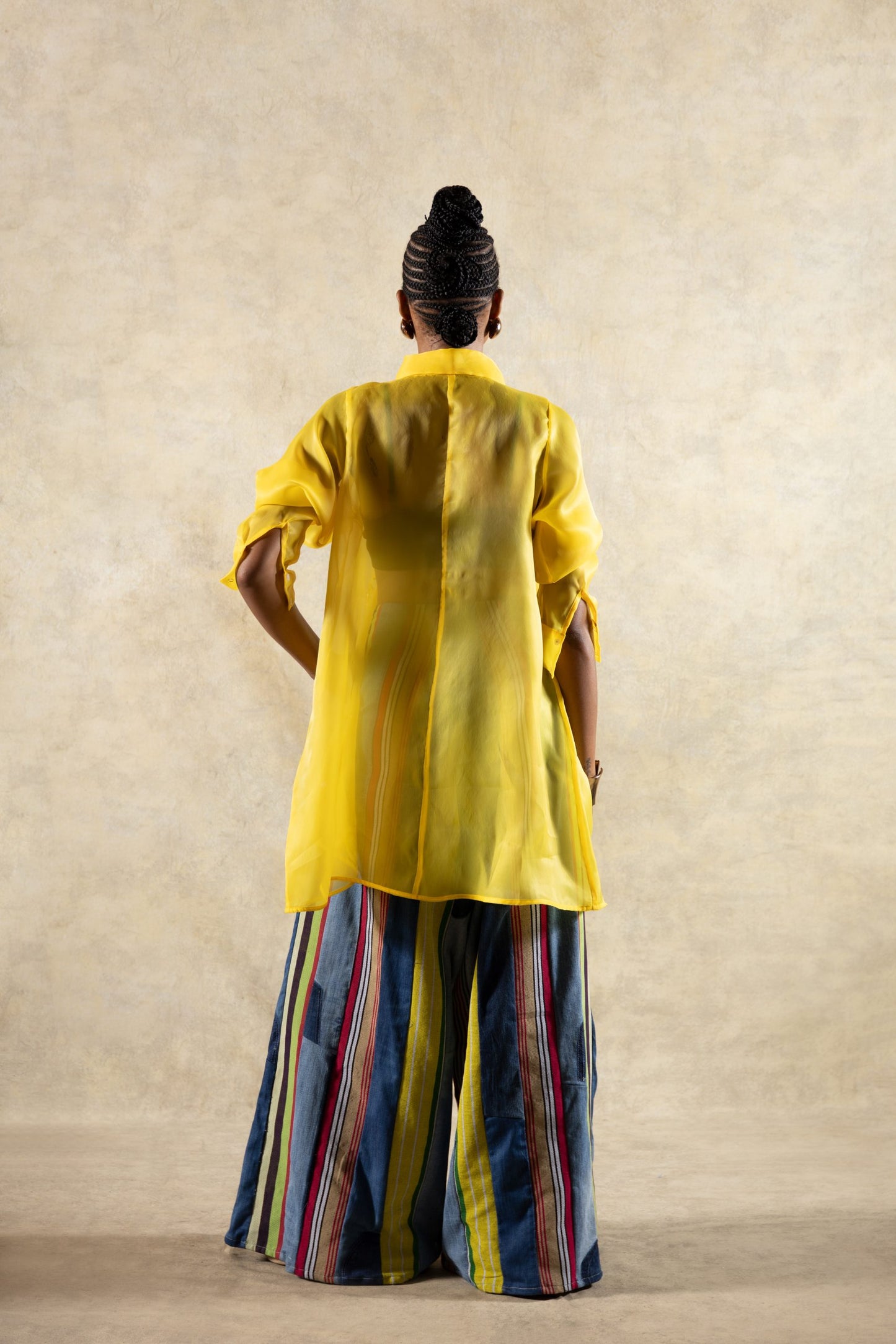 FIA Denim & Aso-oke pants