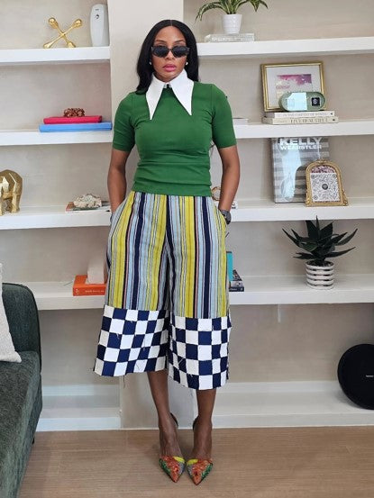 HALF WOVEN CULOTTES