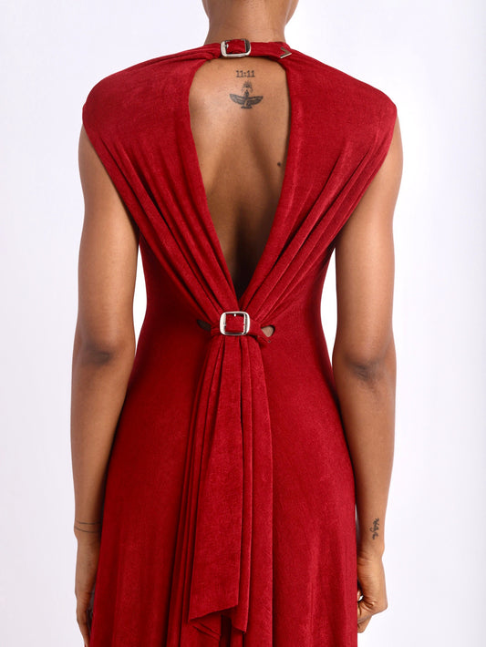 Udiaghebi Scupltured Silhouette Dress