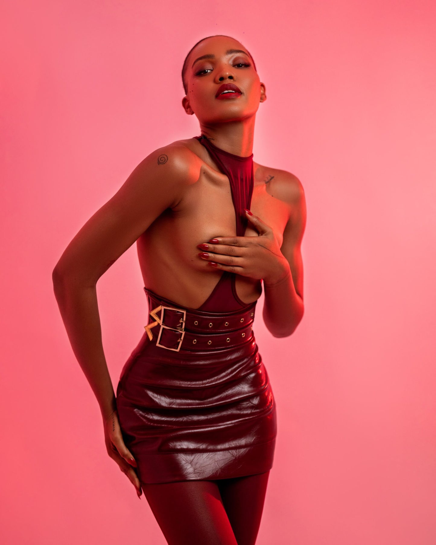 Udiaghebi Buckle Mini Skirt